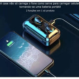 Fone De Ouvido Sem Fio F9-5 Display Led Power Bank Audio Premium Fone F9